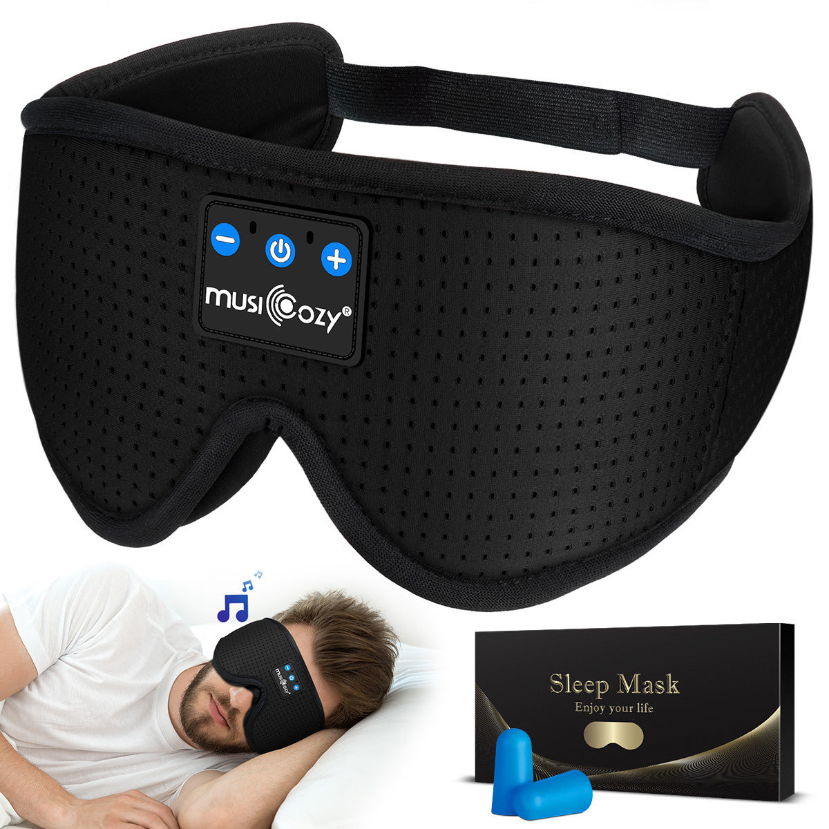 3D Wireless 5.2 Bluetooth Music Eye Mask Stereo Shading we offer 10% off for any purchases