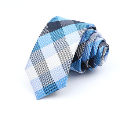 6cm Casual Ties For Men Skinny Tie Fashion Polyester Plaid