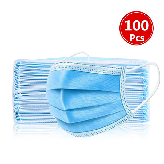 5/100PCS Disposable Protective Mask 3 Layers Dustproof Facial Protective Cover Masks Maldehyde Prevent Anti-pollution face Masks