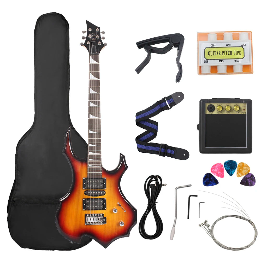 24 Frets 6 Strings Electric Guitar Maple Body Electric Guitar Guitarra With Bag Speaker Necessary Guitar Parts & Accessories