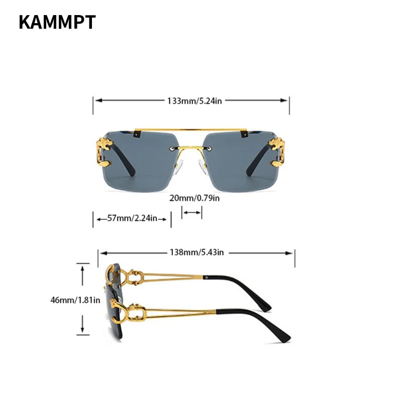 2024 SUMMER  Sunglasses Men Women Fashion Oversized Square Shades Eyewear New Double Bridge Gradient UV400 Sun Glasses