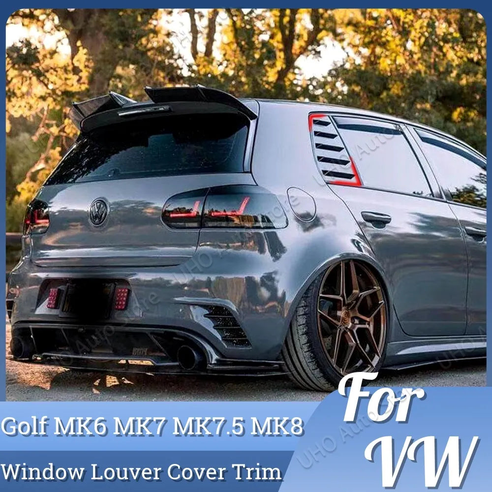 2PCS Car Rear Shutter Cover Trim Window Louver Side Vent Trim For VW GOLF 6 GOLF 7 GOLF 7.5 GOLF 8 MK7/7.5/8/4 GOLF 4 GTI GTD R