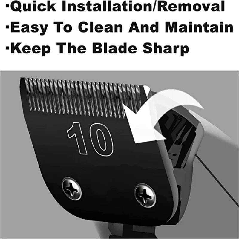 10#15#4FC#5FC#7FC# Black Dog Grooming,Detachable Pet Clipper Blade Compatible with Wahl km,Andis,oster A5 Clippers