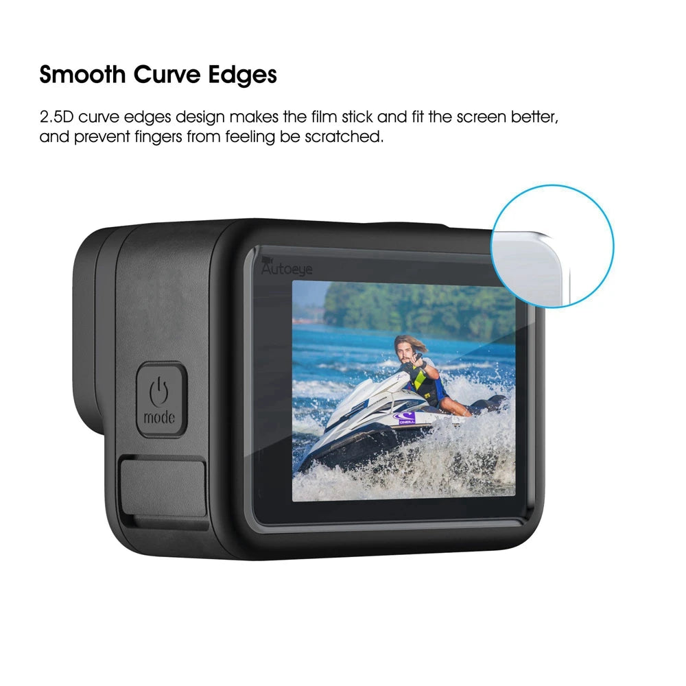 2024 Protective Silicone Case for GoPro Hero 12 11 10 9 Black Tempered Glass Screen Protector Film Lens Cap Cover Go Pro Accessory