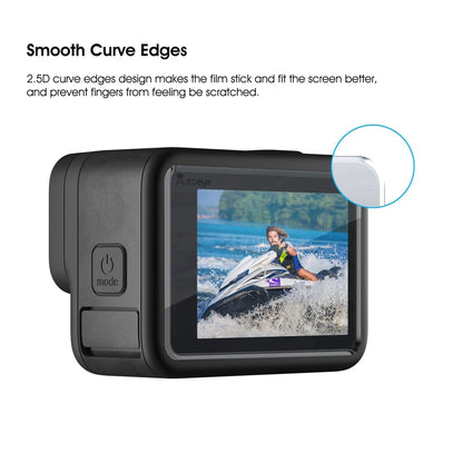 2024 Protective Silicone Case for GoPro Hero 12 11 10 9 Black Tempered Glass Screen Protector Film Lens Cap Cover Go Pro Accessory