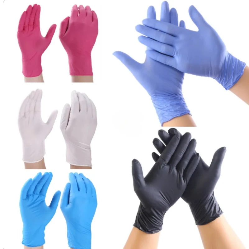 100PCS Disposable Nitrile Gloves For Kitchen Cooking Latex Free WaterProof Working Gloves  Tools Housework Kitchen Cleaning