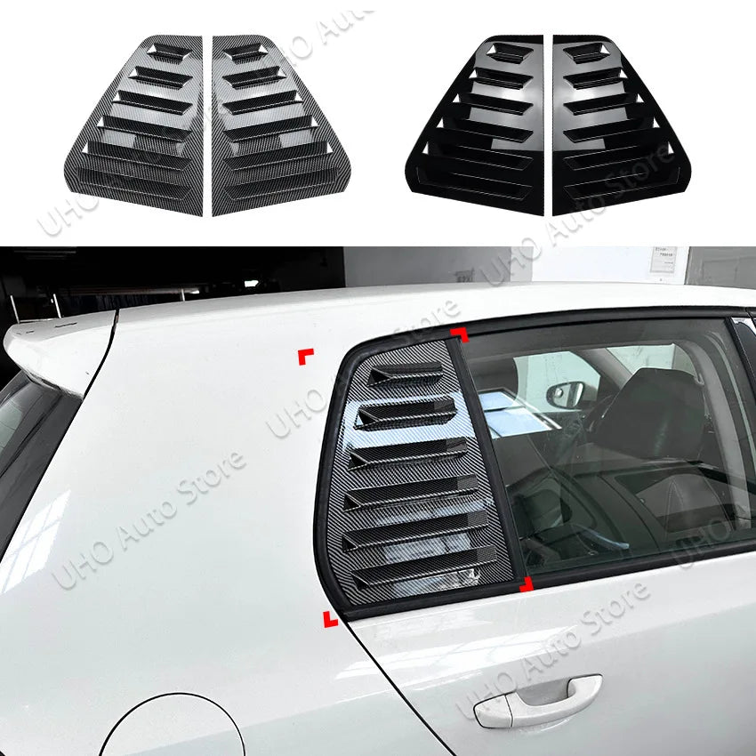 2PCS Car Rear Shutter Cover Trim Window Louver Side Vent Trim For VW GOLF 6 GOLF 7 GOLF 7.5 GOLF 8 MK7/7.5/8/4 GOLF 4 GTI GTD R