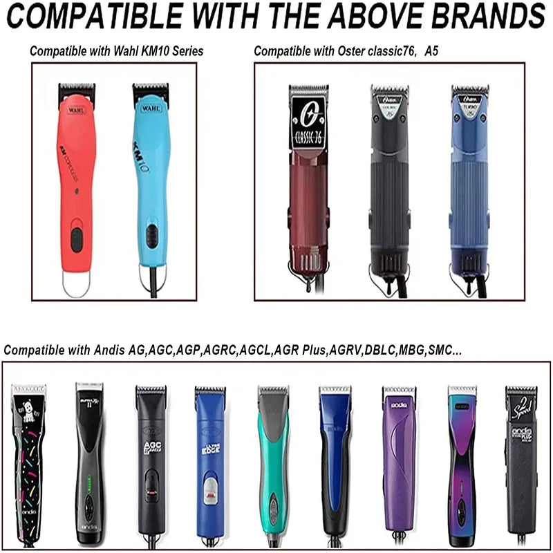 7FC/5FC/4FC/#10/#15/#30/#40 Detachable Pet Dog Clipper Ceramic Pro Blades Set For Andis,Oster A5,Wahl KM10 Series Clippers