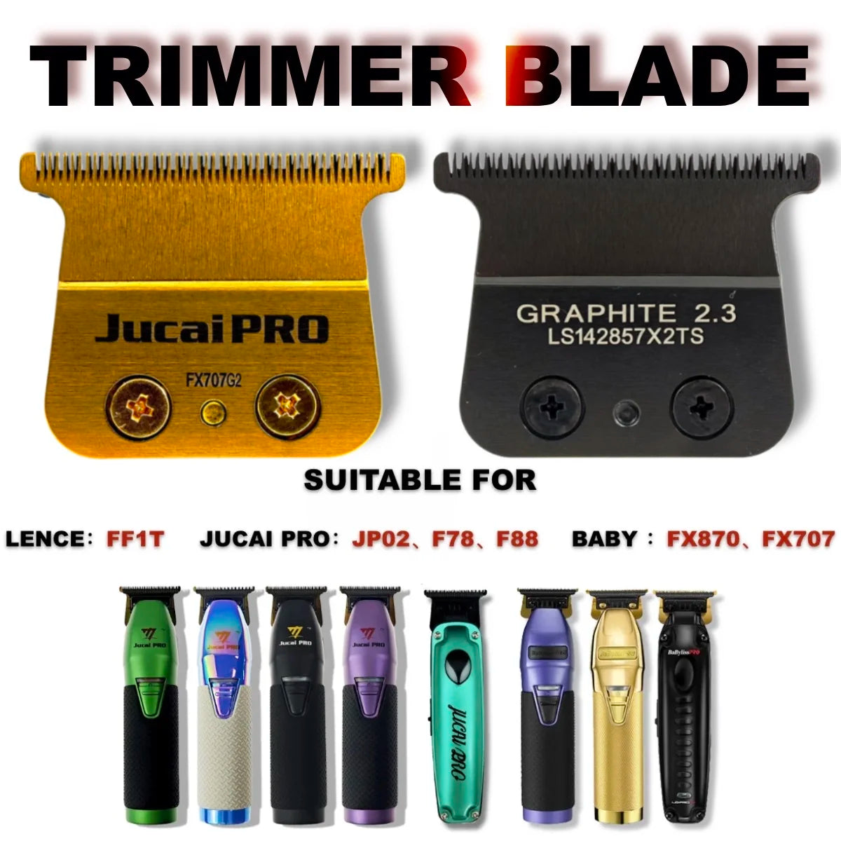 2024 Original replacement blade FF1T trimmer F7878 blade carbon steel graphene coated blade professional hair clipper spare blade