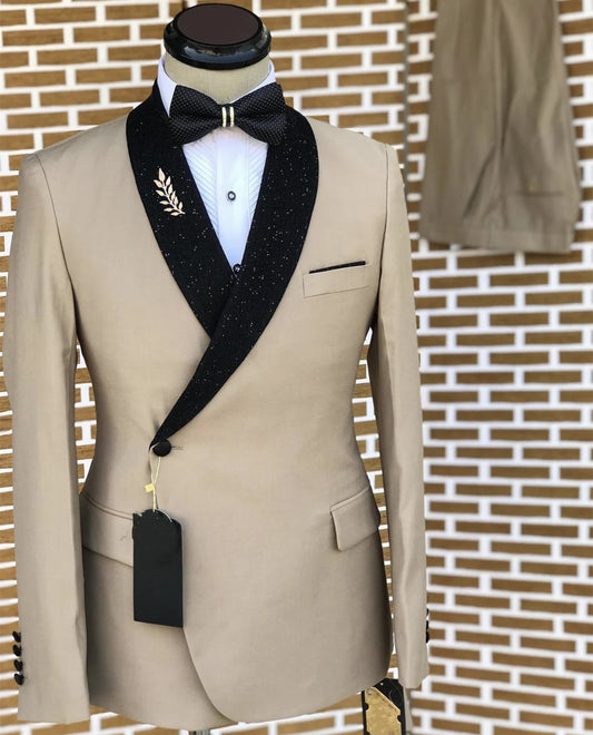 2 Piece Men's Wedding Suit Fashion Tuxedo Men's Slim Business Office Suit Sets Men Blazer Pants Man Suits For Groom Wedding Traje