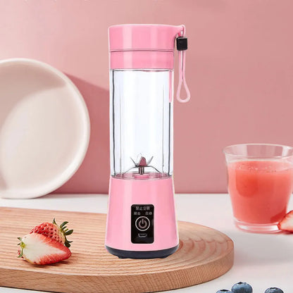 2/1PCS 400ml Portable USB Electric Juicer - Automatic Fruit Squeezer, 6-Blade Crusher, Fresh Juice Processor