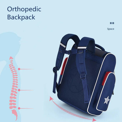 2024 New School Bags For Boys Girls England Style Primary Student Shoulder Orthopedic Backpack Large Capacity Light Mochila FREE SHIPPING FREE SHIPPING