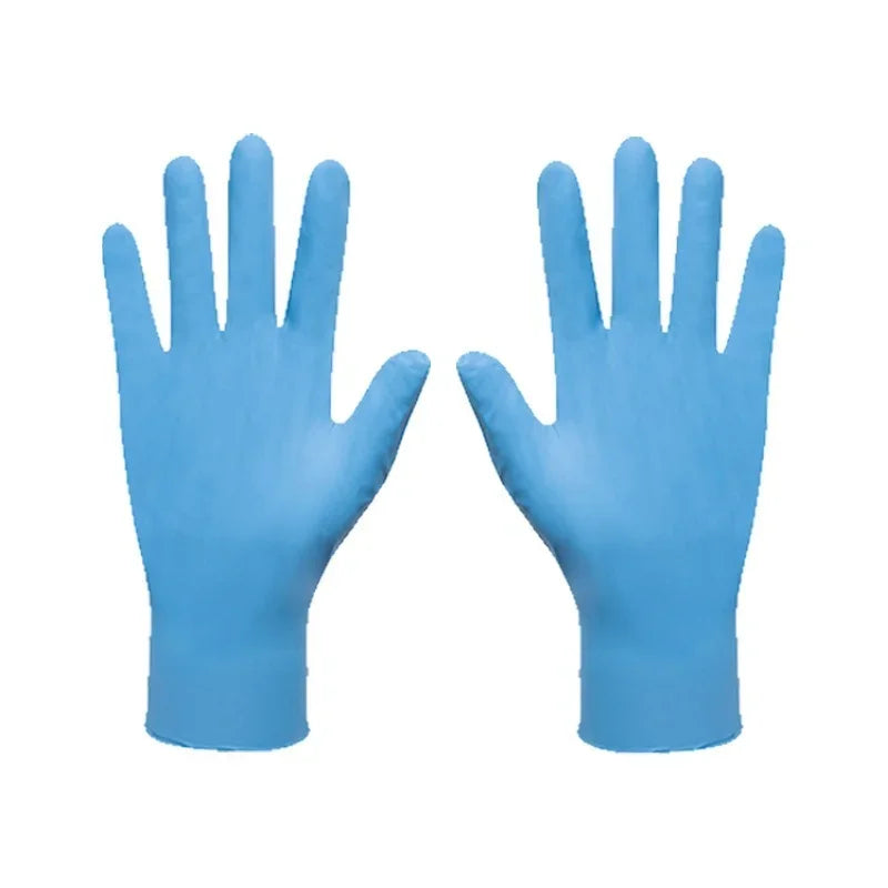 100pcs Disposable Gloves White Nitrile Rubber Latex Gloves Food Laboratory Cleaning Plastic 12 Inch Long Thick Durable Gloves