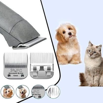 2PC Detachable Pet Clipper Replacement Blades Compatible with Andis Pet Clipper/Oster A5/Wahl KM Series Dog Clipper,Ceramic Set