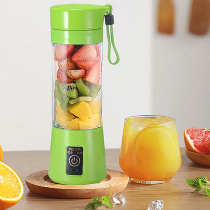 2/1PCS 400ml Portable USB Electric Juicer - Automatic Fruit Squeezer, 6-Blade Crusher, Fresh Juice Processor