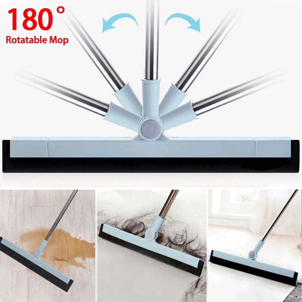 180 Degrees Rotatable Broom Floor Cleaning Squeegee Silicone Rubber Glass & Screen Brush Car Washing Mop For Household cleaning