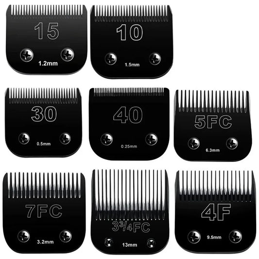 10#15#4FC#5FC#7FC# Black Dog Grooming,Detachable Pet Clipper Blade Compatible with Wahl km,Andis,oster A5 Clippers