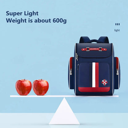 2024 New School Bags For Boys Girls England Style Primary Student Shoulder Orthopedic Backpack Large Capacity Light Mochila FREE SHIPPING FREE SHIPPING