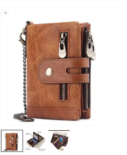 100% Genuine Leather Male Purses With Zip Coin Pocket customize logo Men Wallet And Card Holder Wallets Leather Men